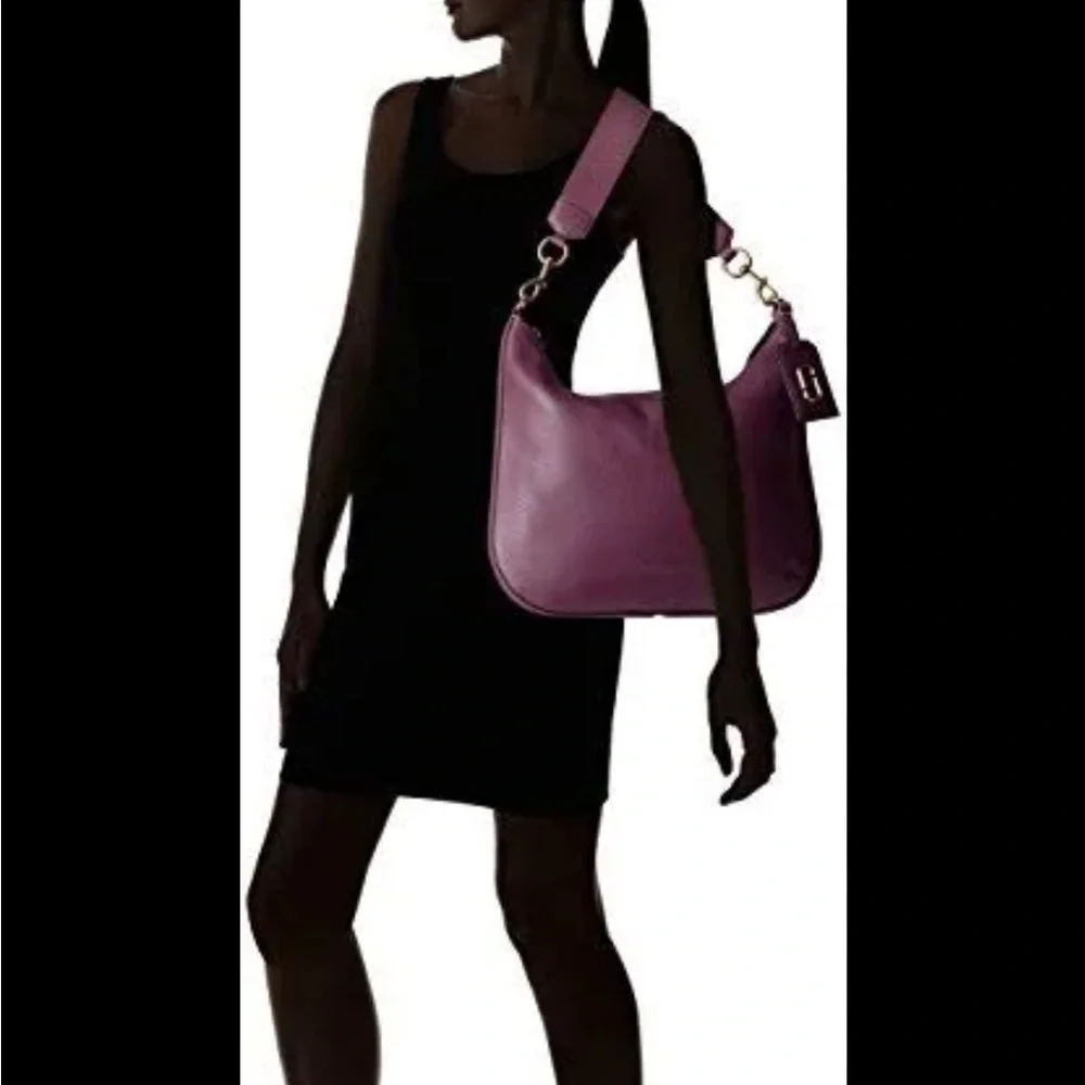 Marc Jacobs Womens Gotham Casual Leather Hobo Bag Solid Black